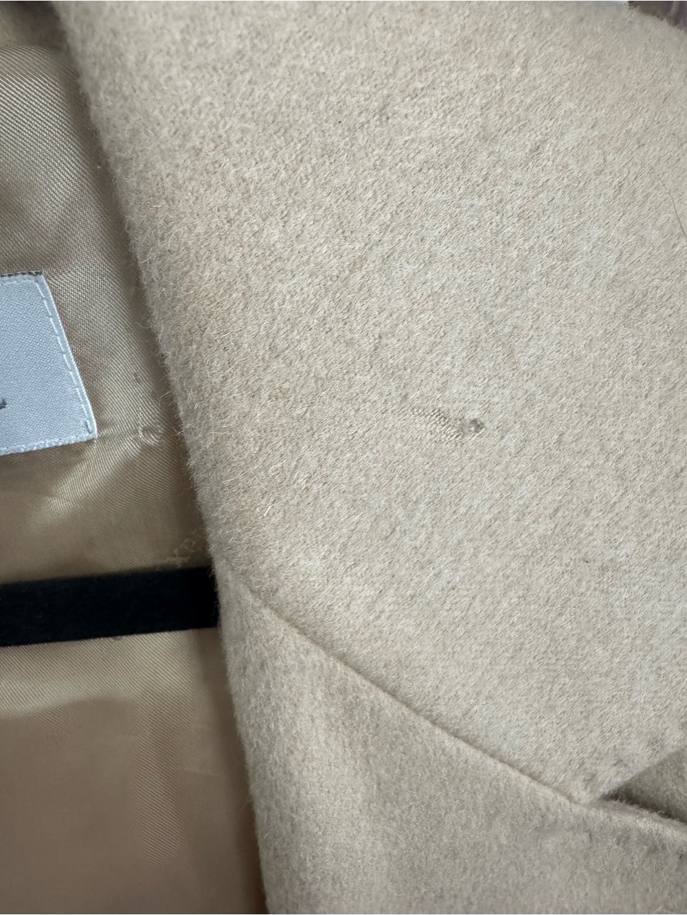 MaxMara Tan Open Front Camel Hair Trench Coat Size 4 - Picture 9 of 9